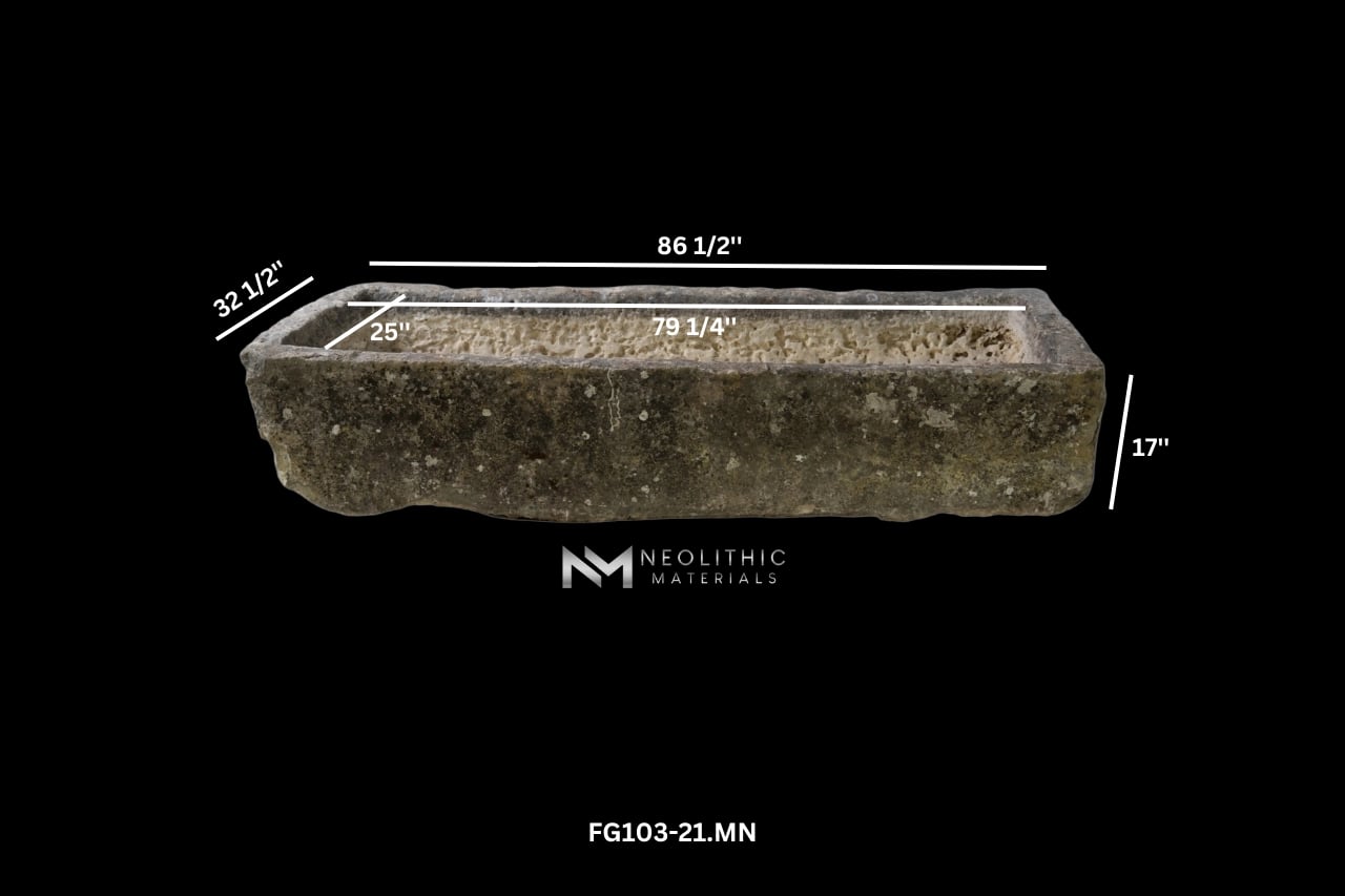 French Antique Limestone Trough - Image 6