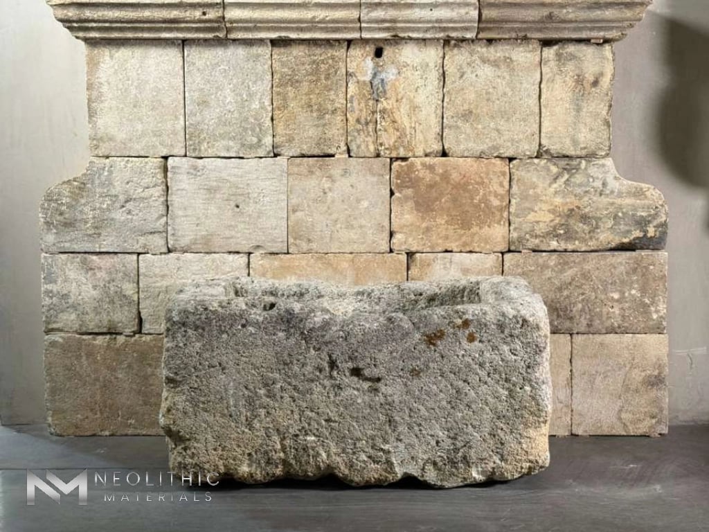 French Antique Limestone Trough - Image 1