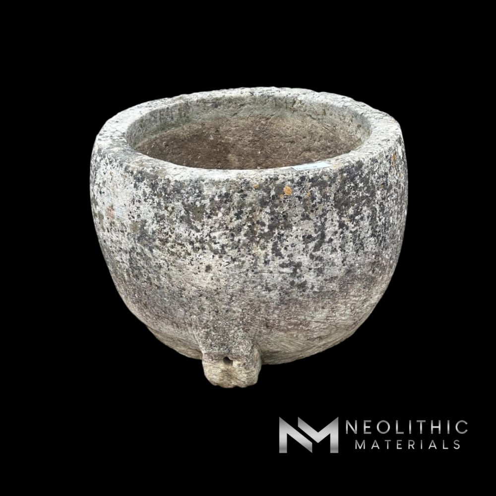 French Antique Limestone Round Trough