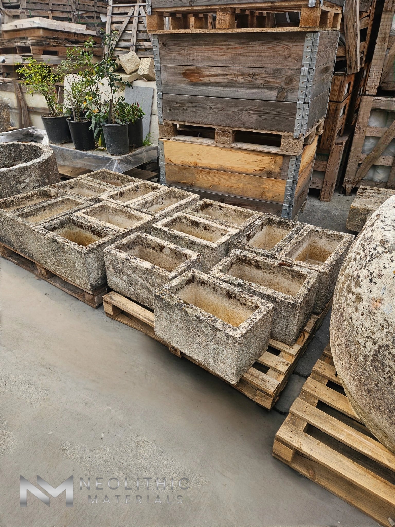 French Antique Limestone Troughs (Set) - Image 2