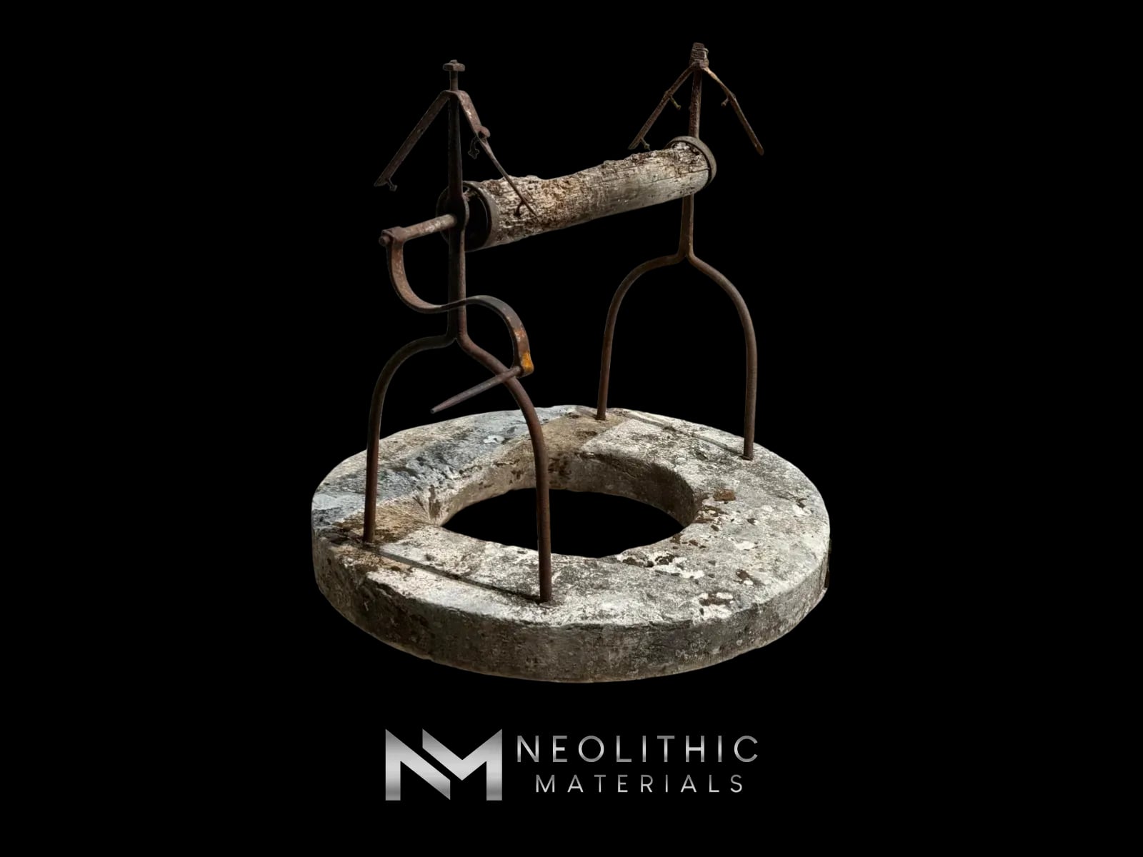 French Antique 18th Century Limestone Well