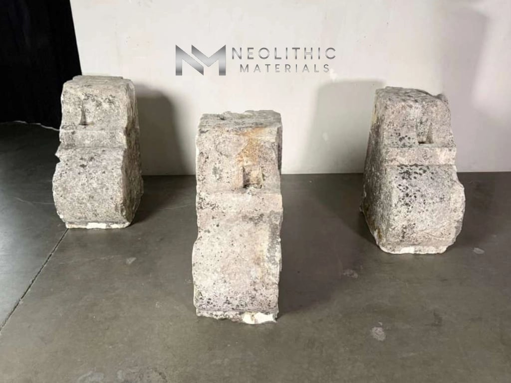 French Antique Limestone Corbels - Image 1