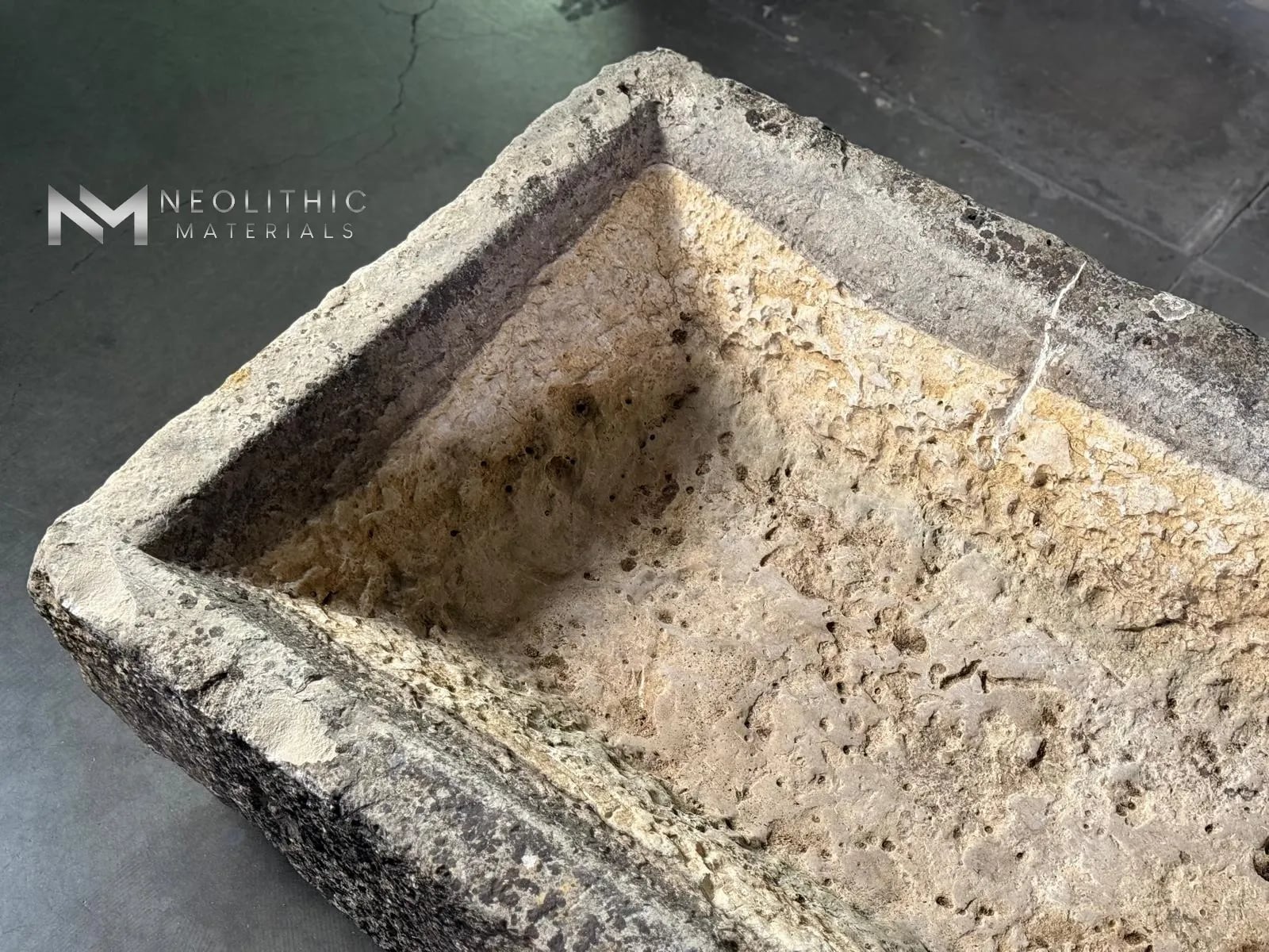 French Antique 18th Century Limestone Trough - Image 2