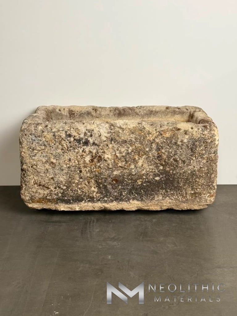 French Antique 18th Century Limestone Trough - Image 2
