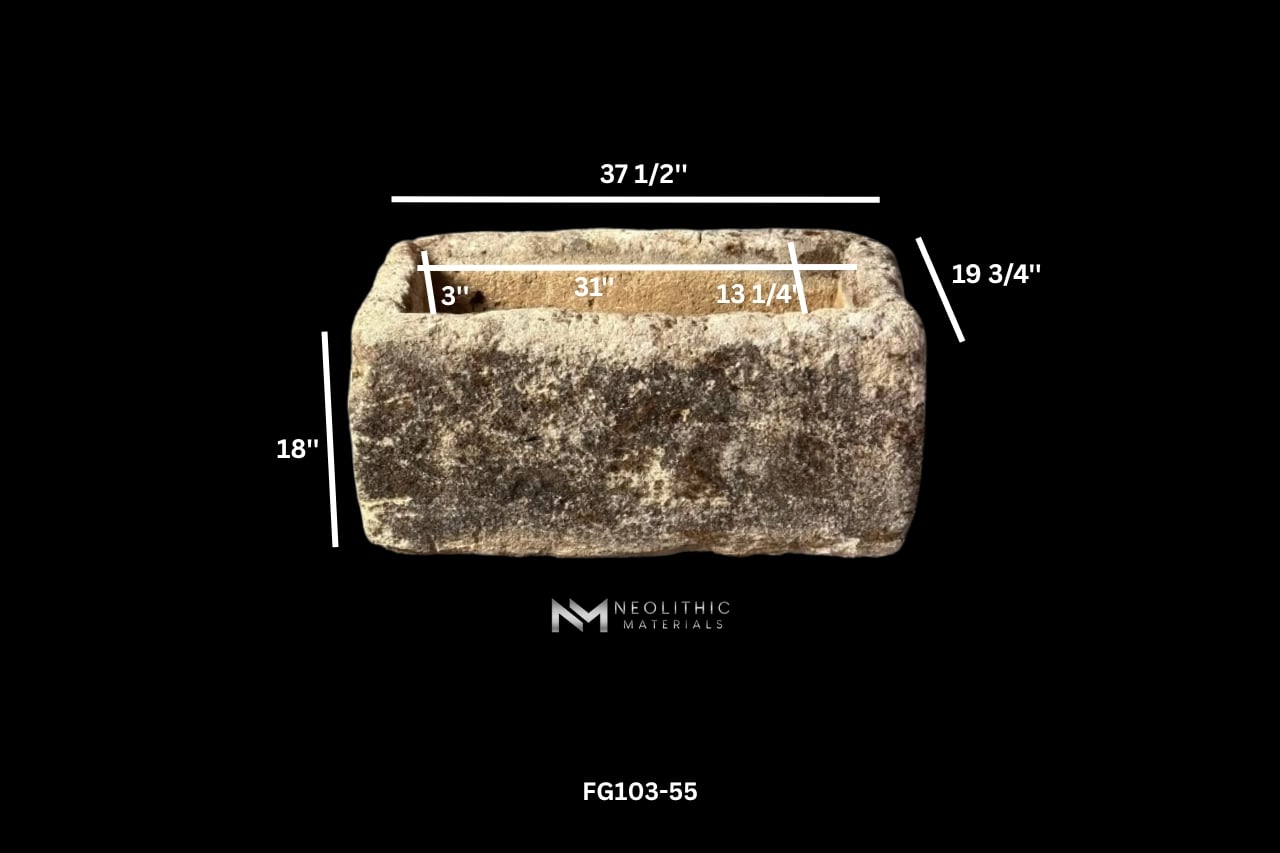 French Antique 18th Century Limestone Trough - Image 11