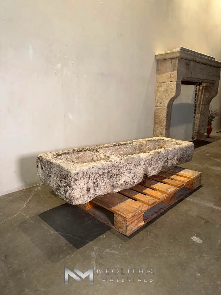 French Antique Limestone Trough - Image 3