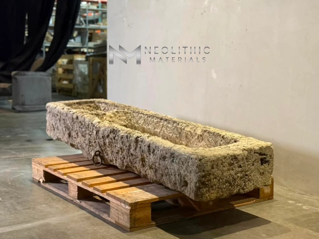 French Antique Limestone Trough