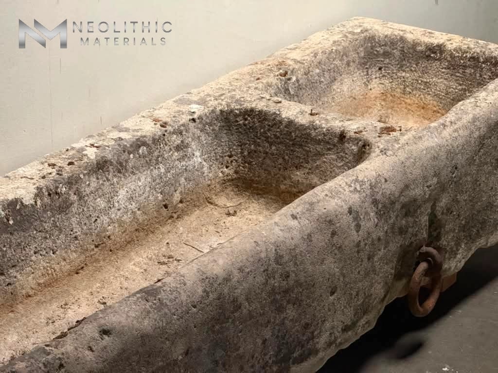 French Antique 19th Century Limestone Trough - Image 8