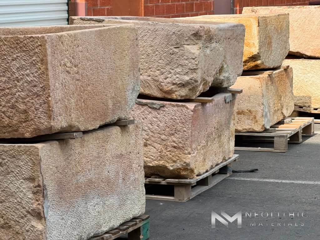 French Antique Limestone Troughs - Image 1