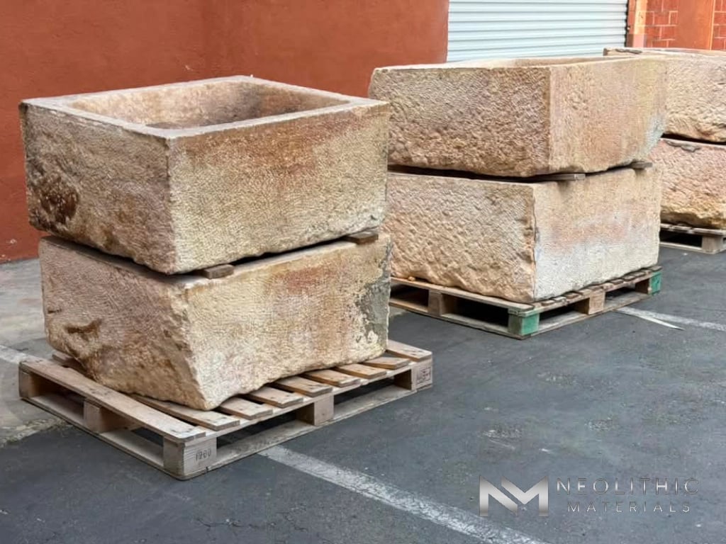 French Antique Limestone Troughs - Image 3