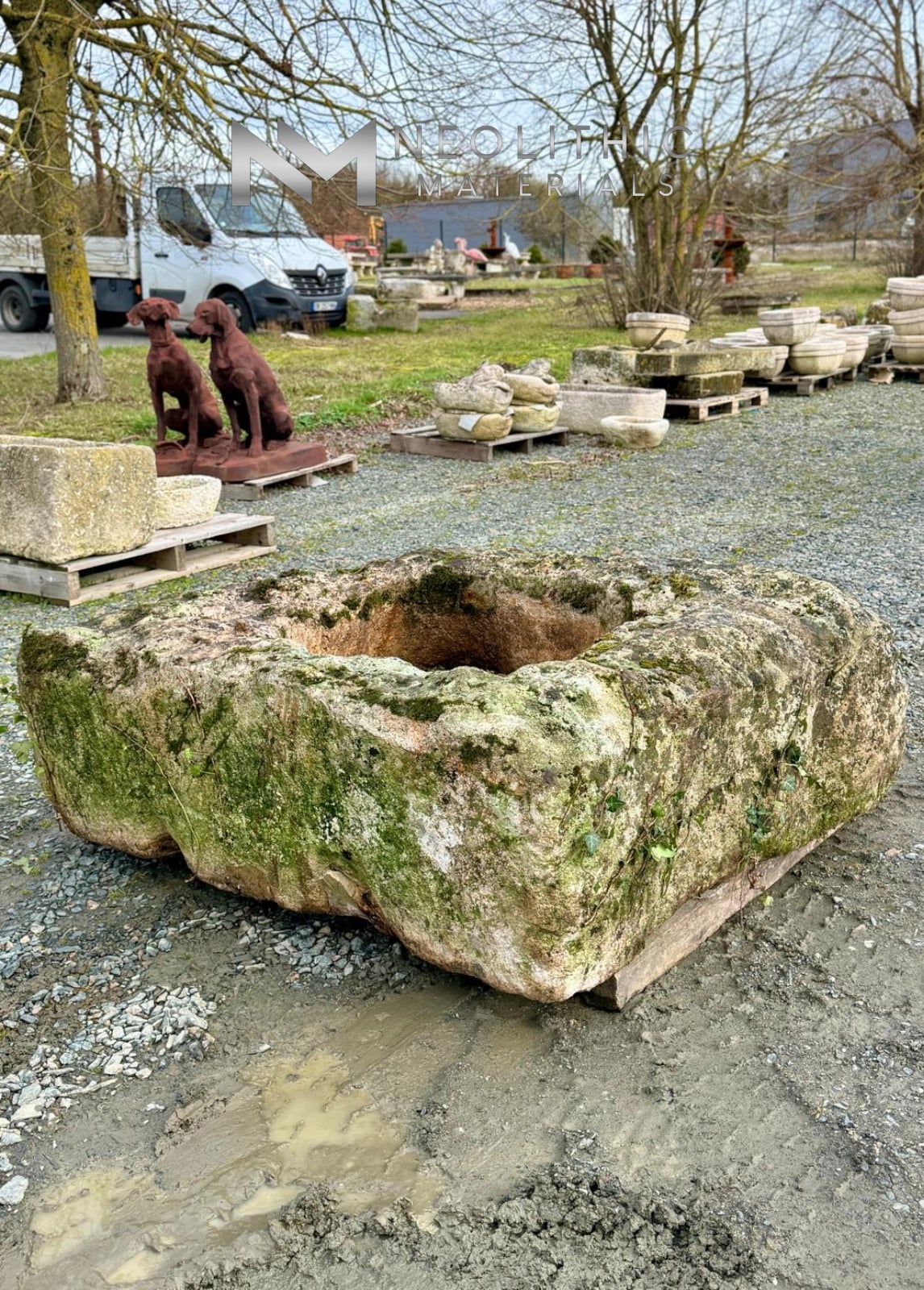 French Antique Limestone Wellhead