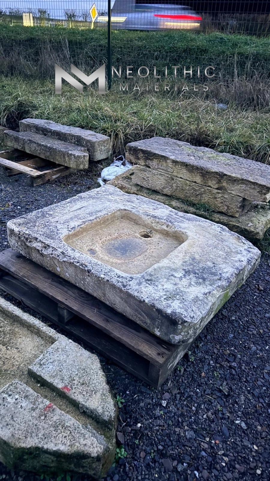 French Antique Limestone Sink