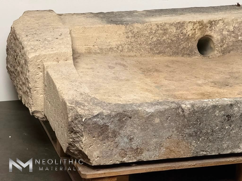 French Antique Limestone Sink - Image 5