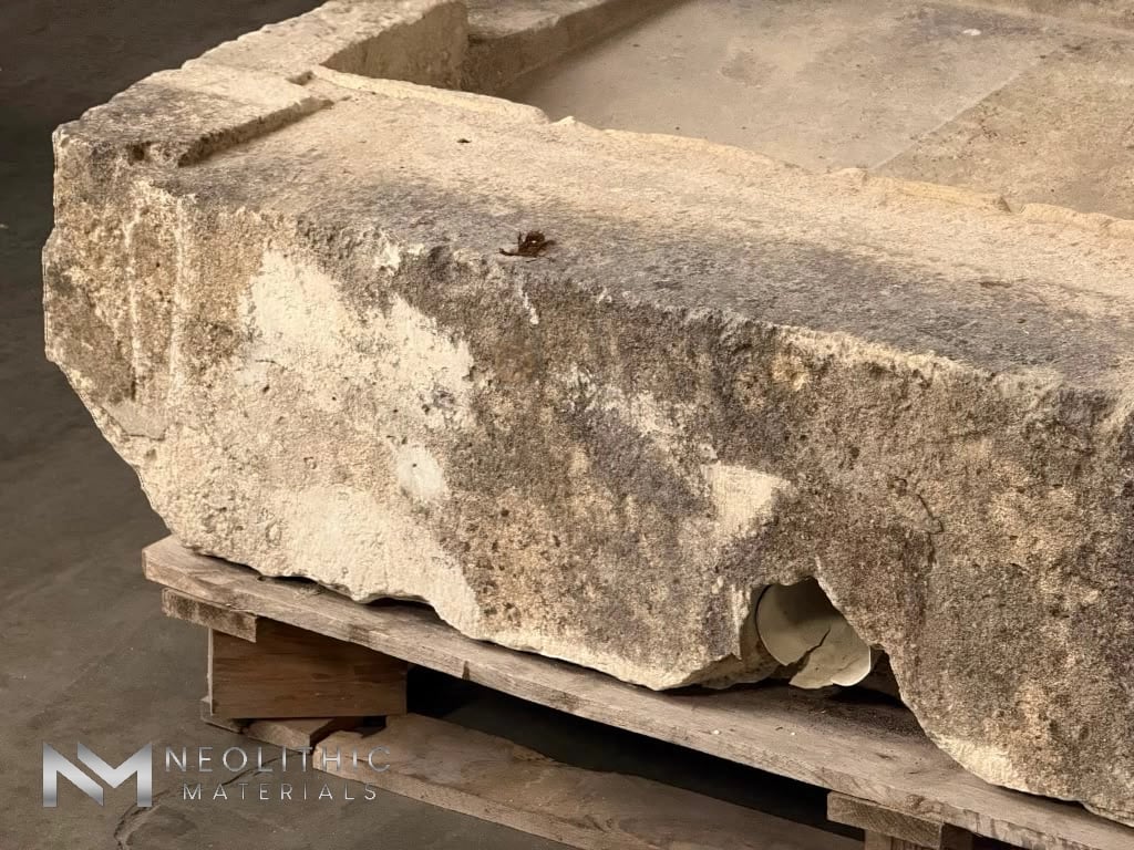 French Antique Limestone Sink - Image 7