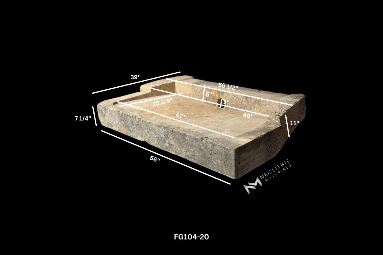 French Antique Limestone Sink - Image 10