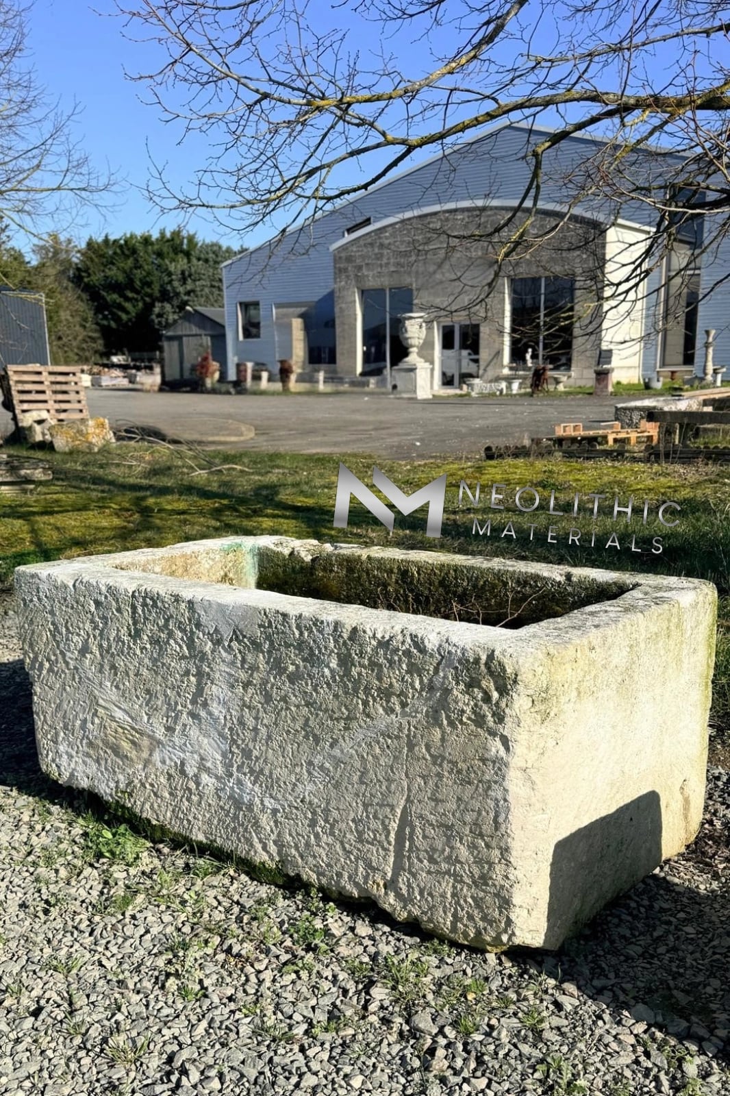 French Antique Limestone Trough