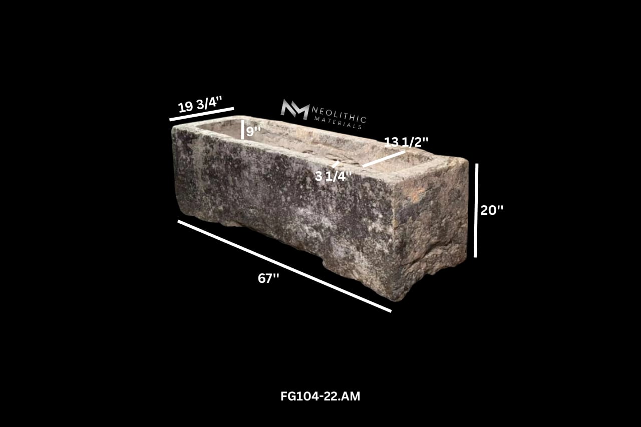 French Antique 18th Century Limestone Trough - Image 2