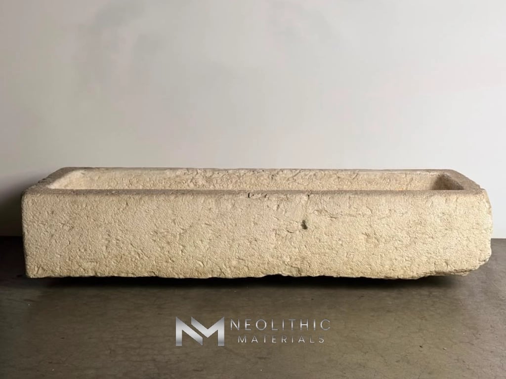 French Antique Limestone Trough - Image 2