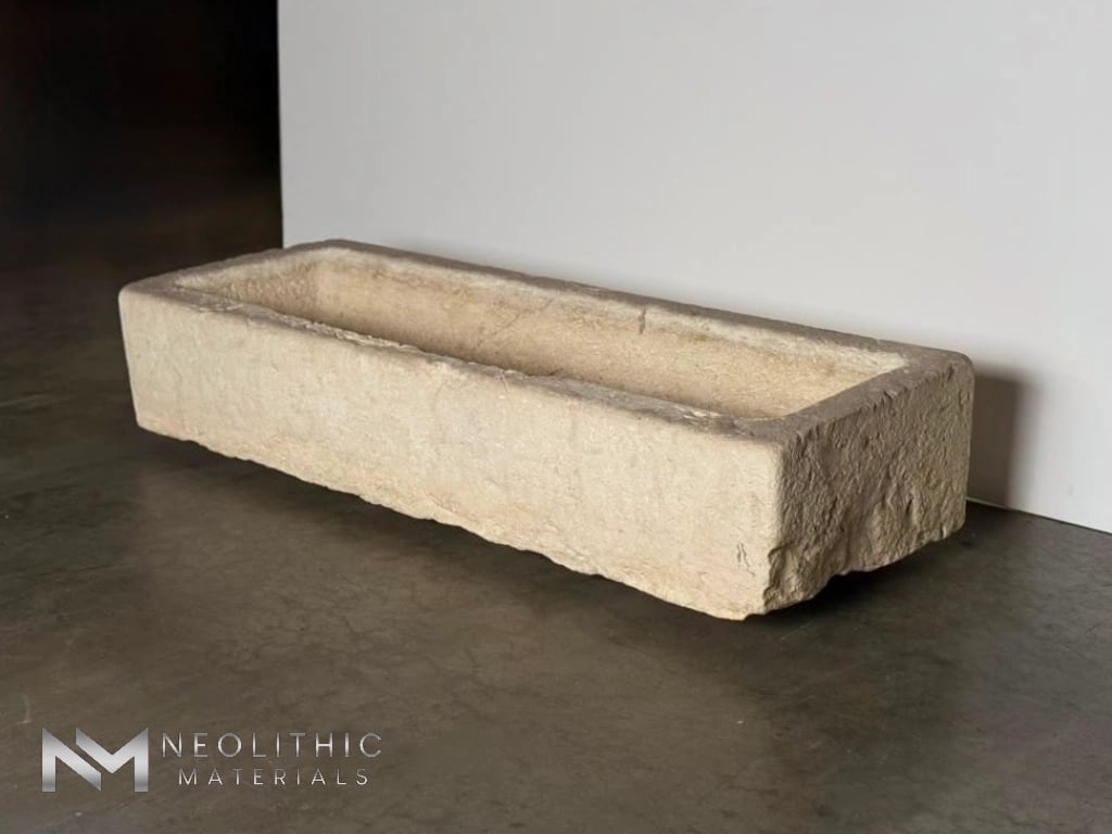 French Antique Limestone Trough - Image 3