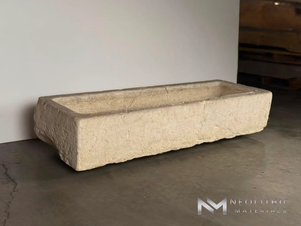 French Antique Limestone Trough - Image 4
