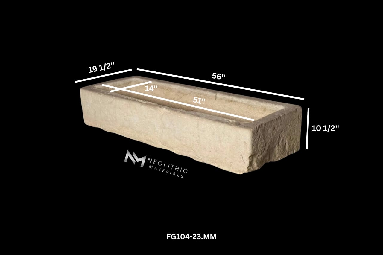 French Antique Limestone Trough - Image 2