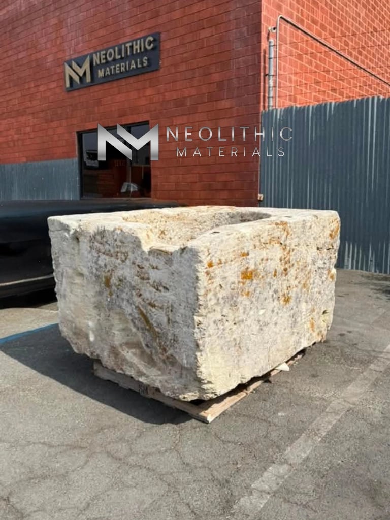 French Antique Limestone Wellhead
