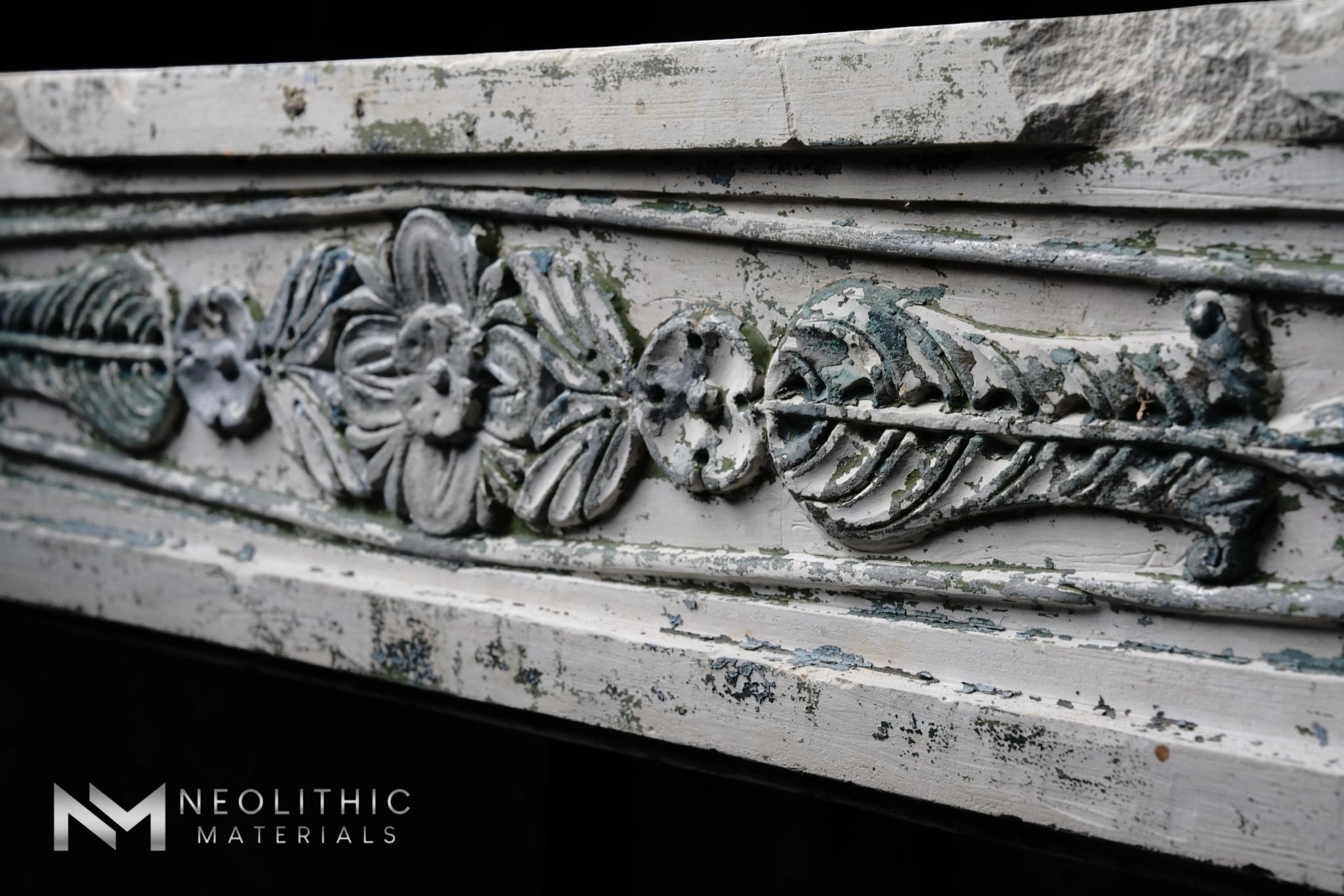 French Antique Limestone Fireplace Mantel - Image 8
