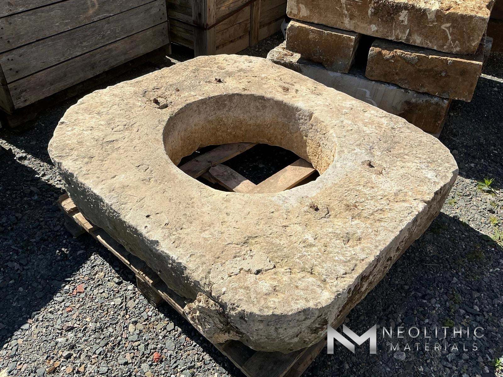 French Antique Limestone Wellhead - Image 1