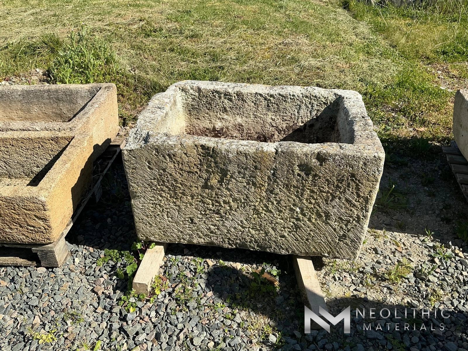 French Antique Limestone Trough - Image 1