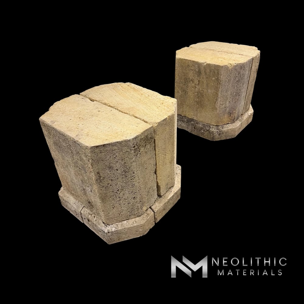 Limestone Table Base (Pair)