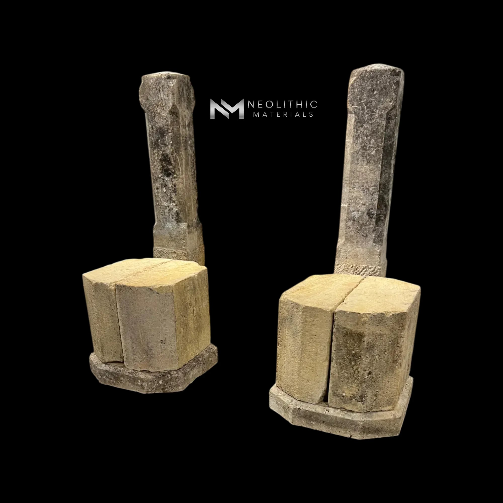 Limestone Table Base (Pair)