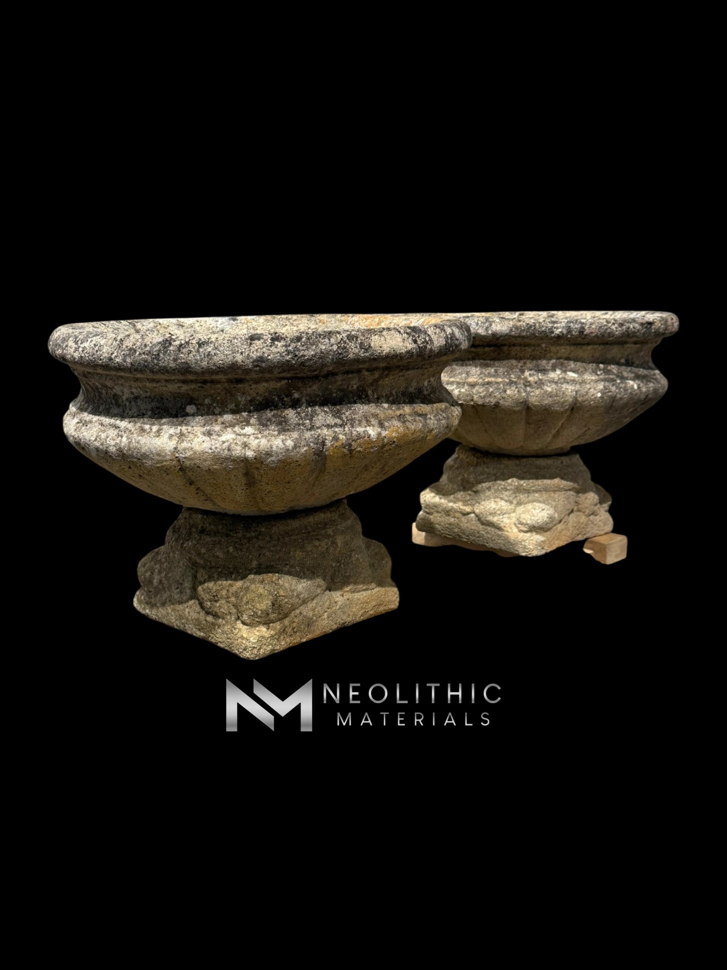 Antique Stone Vase (Pair) - Image 8
