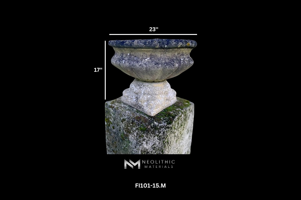 Antique Stone Vase (Pair) - Image 9