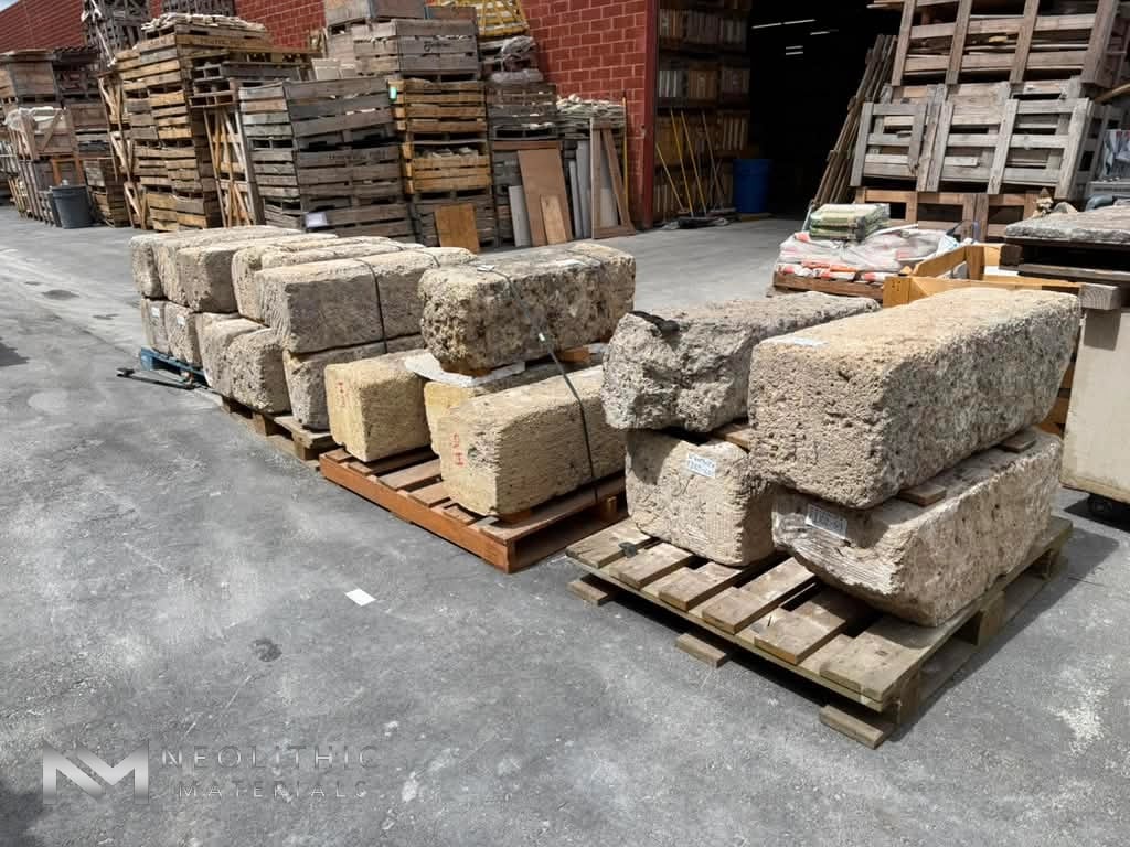 French Antique Limestone Blocks - Image 2