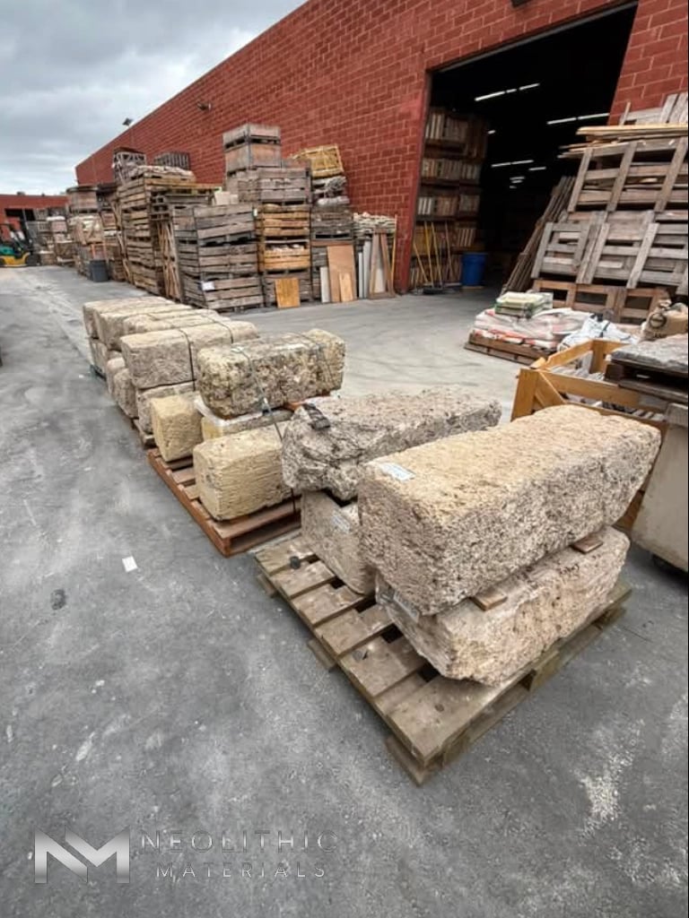 French Antique Limestone Blocks - Image 3