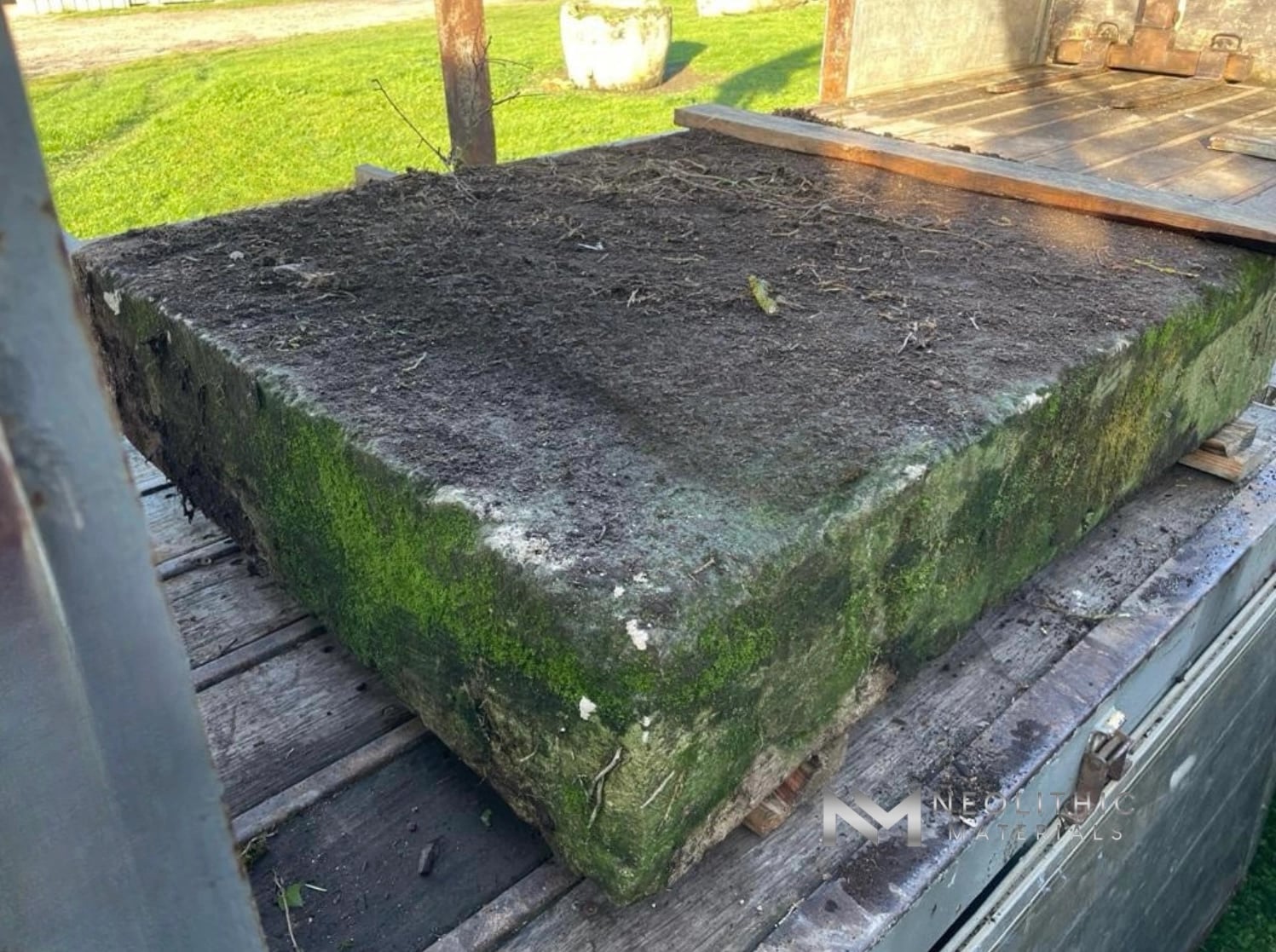 French Antique Limestone Slab - Image 1