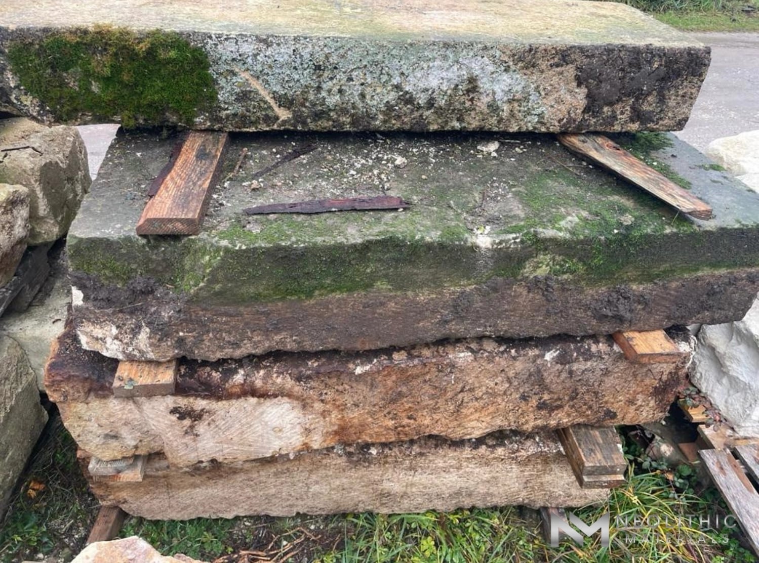 French Antique Limestone Slab - Image 2