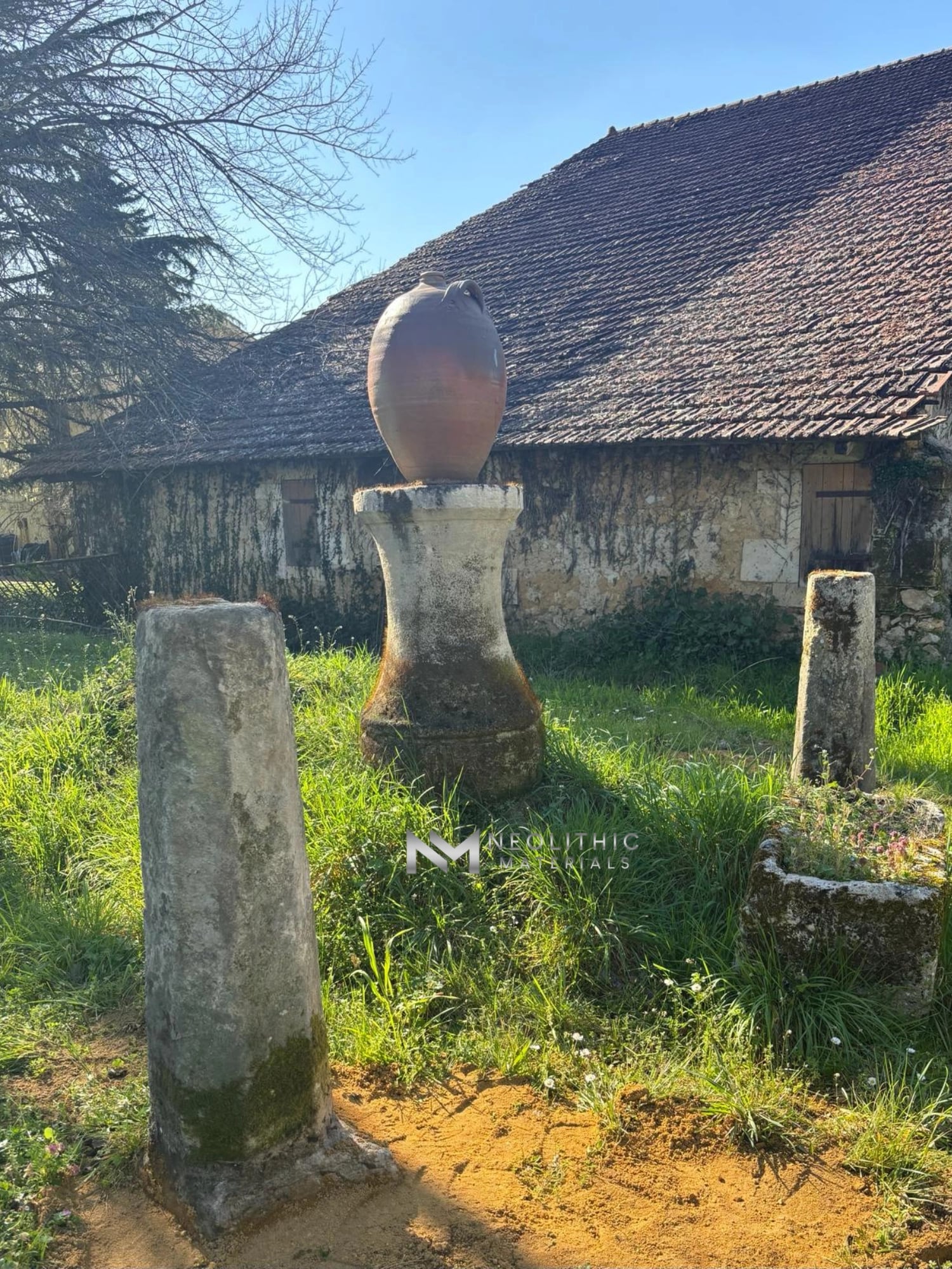 French Antique Hexagonal Boundary Stones (Pair) - Image 2