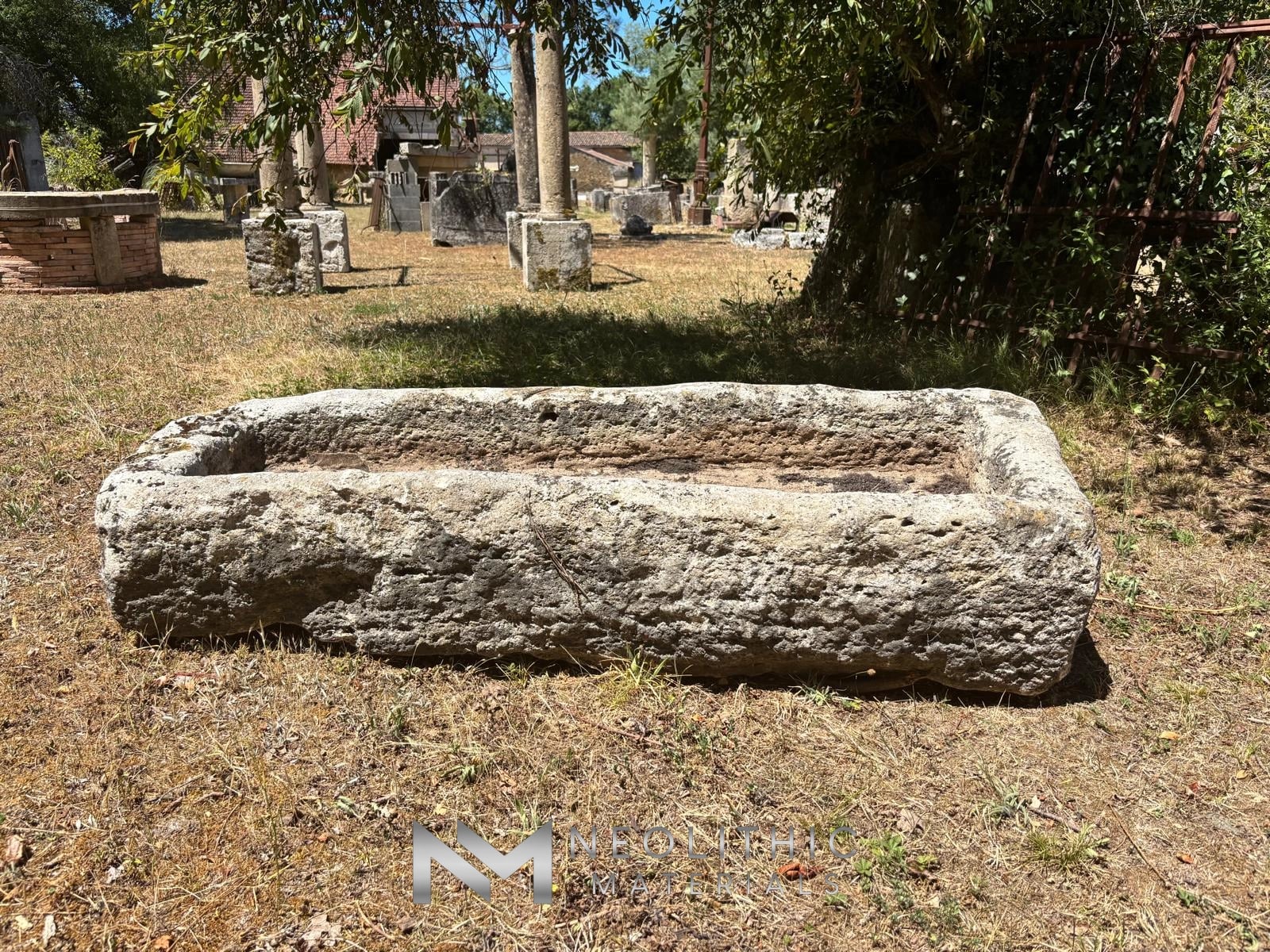 French Antique Limestone Trough