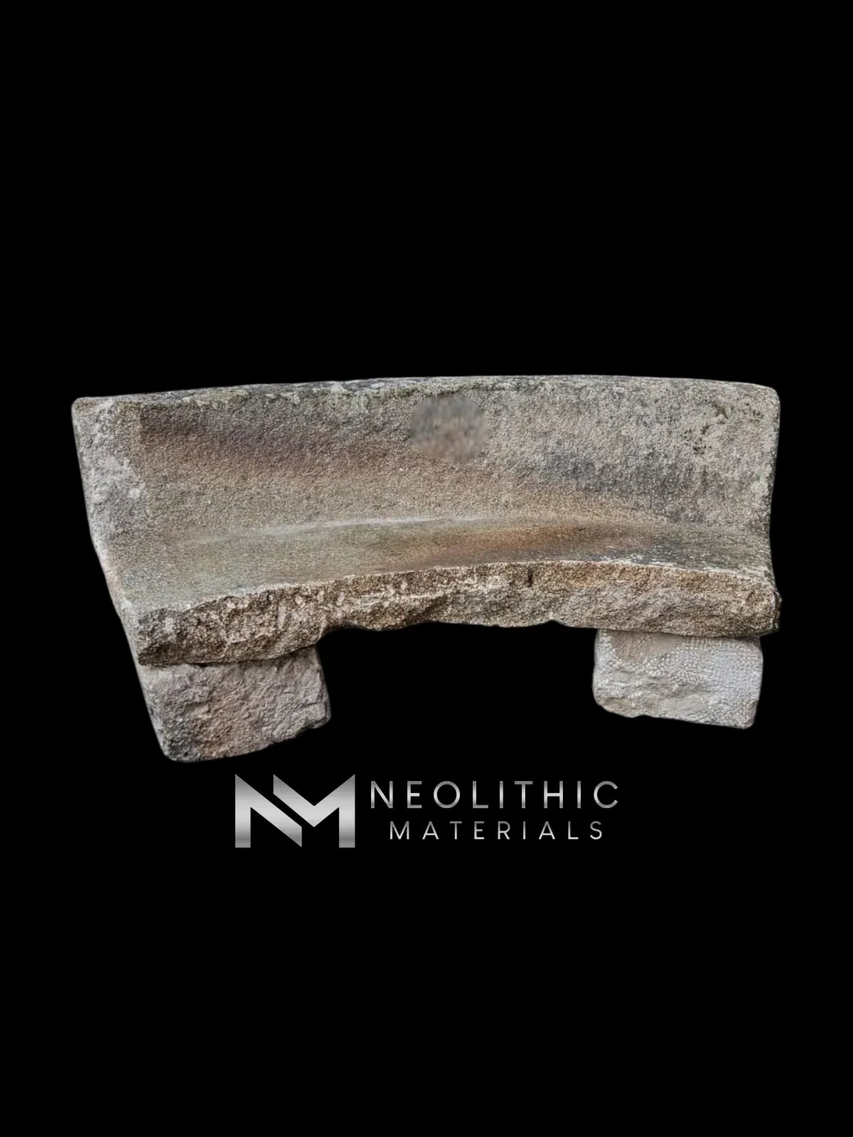 French Antique Granite Stone Mill used as Bench - Image 1
