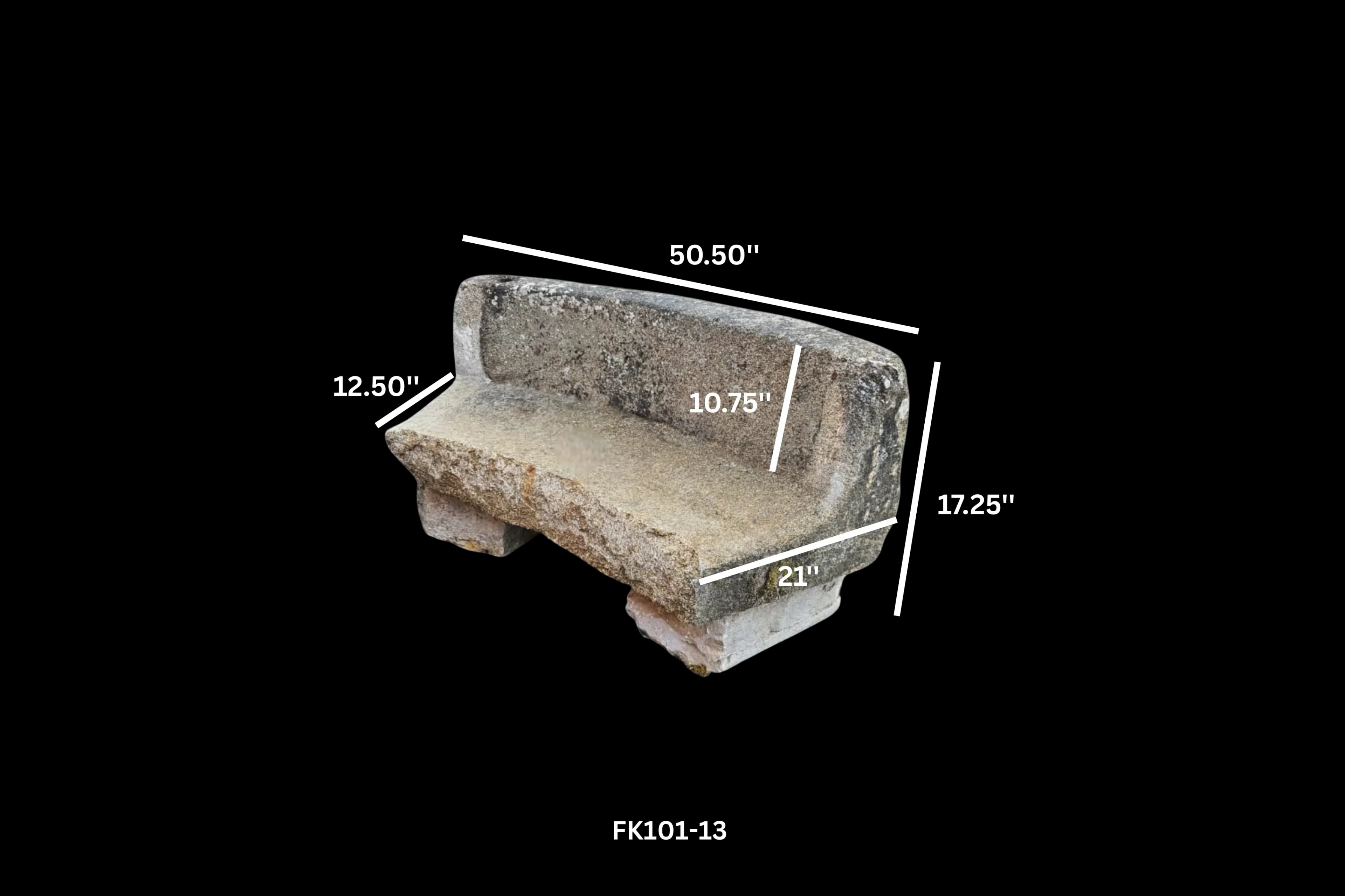 French Antique Granite Stone Mill used as Bench - Image 5