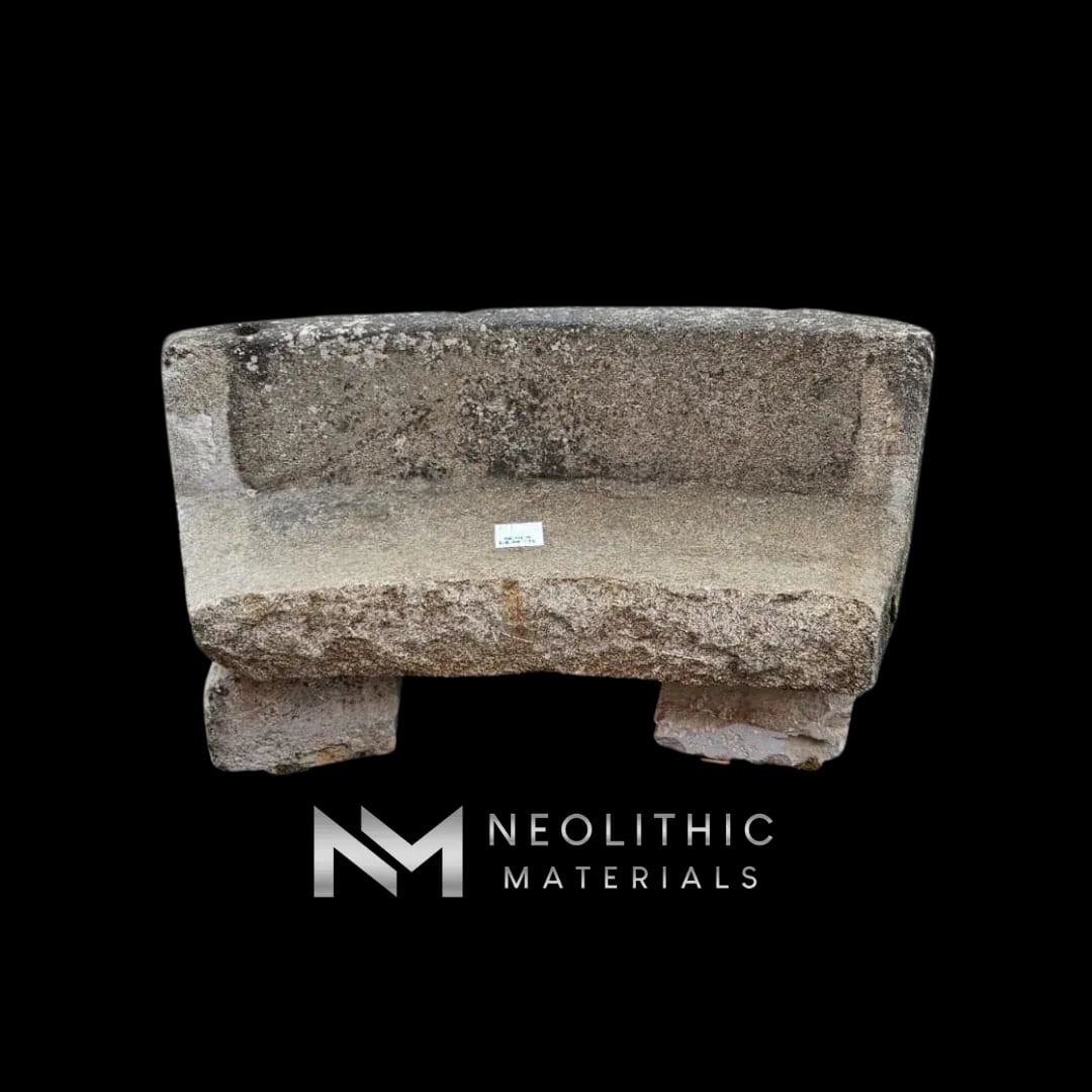 French Antique Granite Stone Mill used as Bench