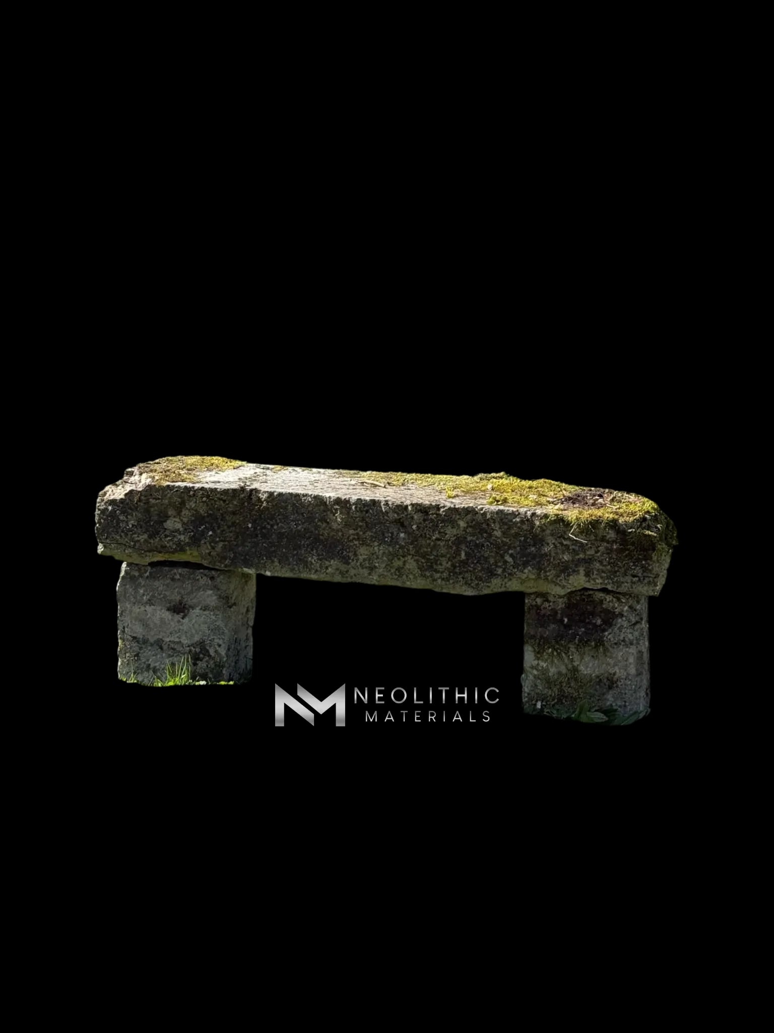 French Antique 19th Century Limestone Bench