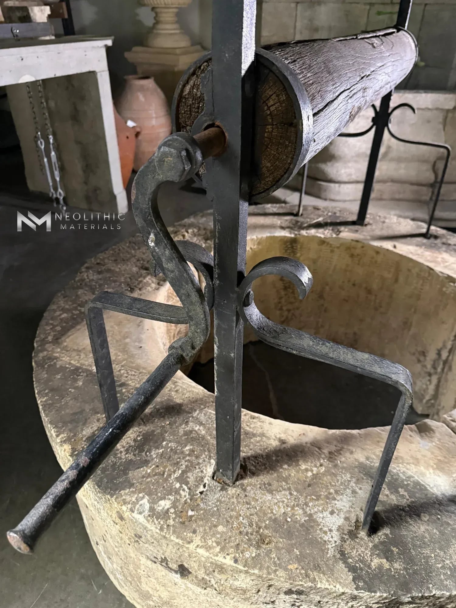 French Antique Limestone Well - Image 8