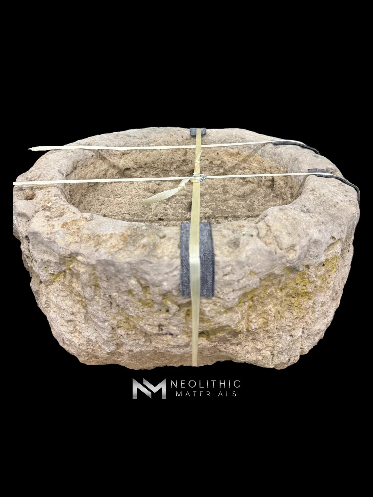 French Antique Round Limestone Trough - Image 1