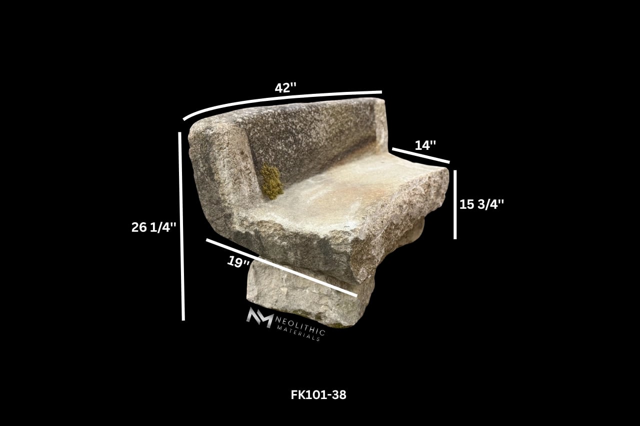 French Antique Granite Stone Mill used as Bench - Image 5