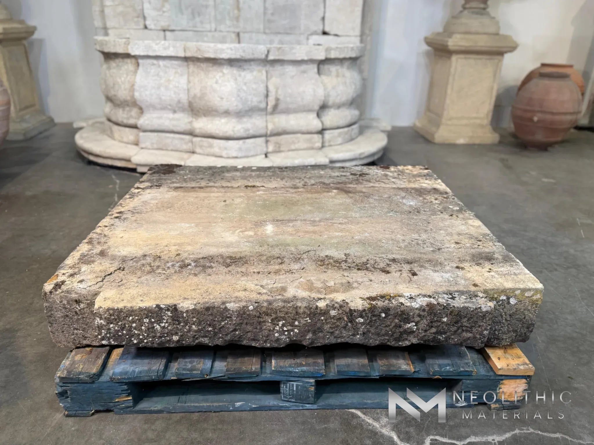 French Antique Limestone Slab - Image 1