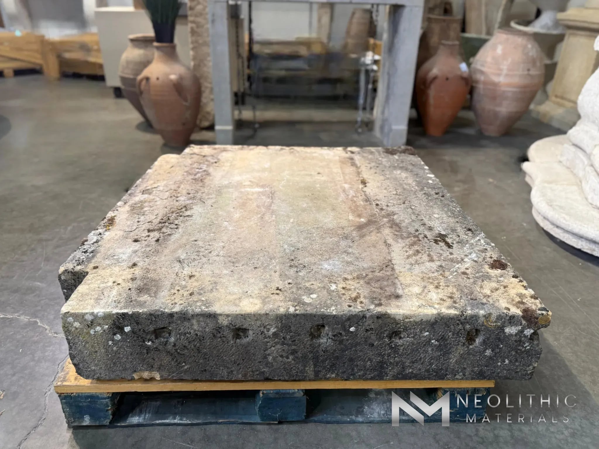 French Antique Limestone Slab - Image 2
