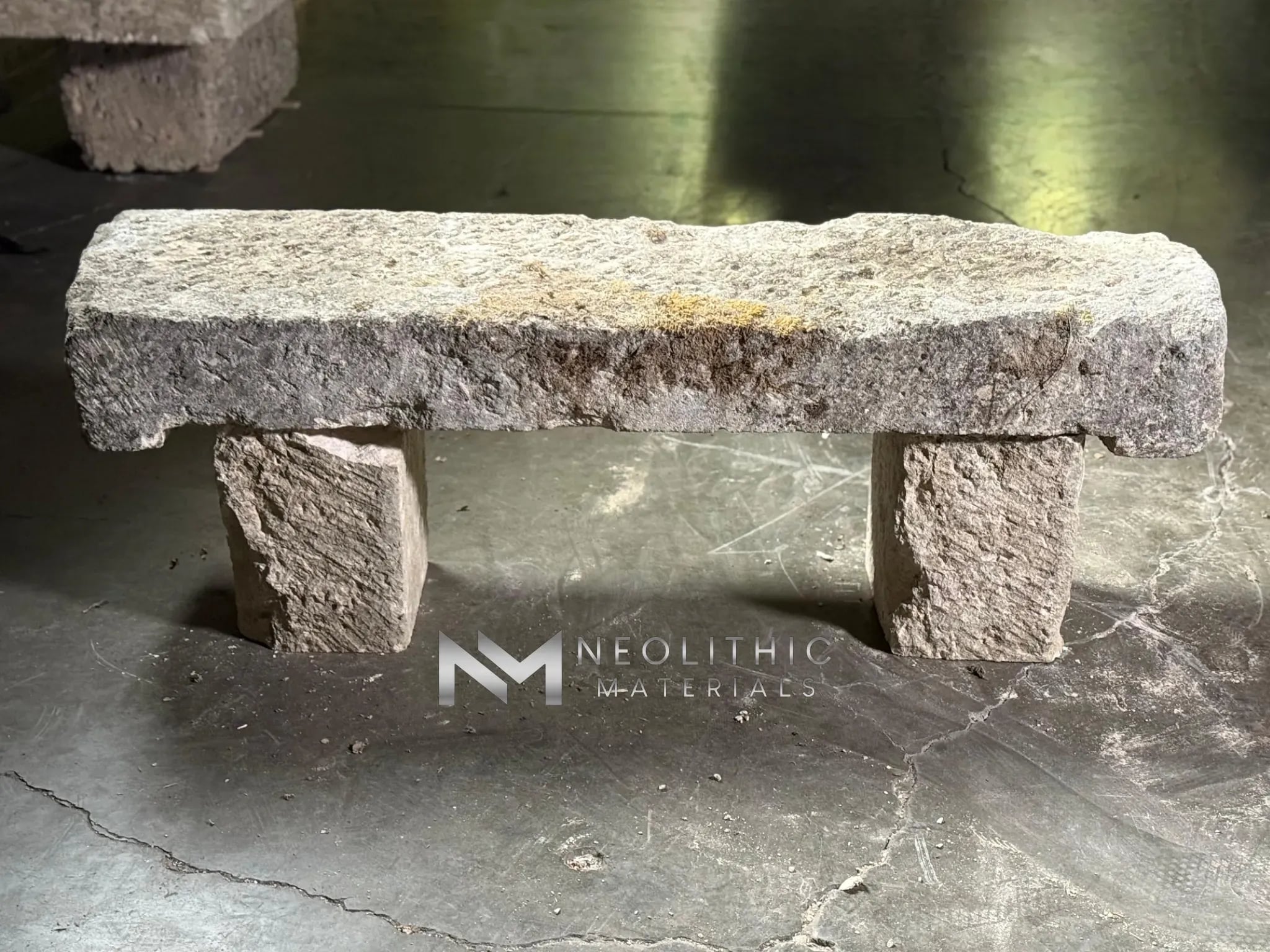 French Antique 19th Century Limestone Bench - Image 5
