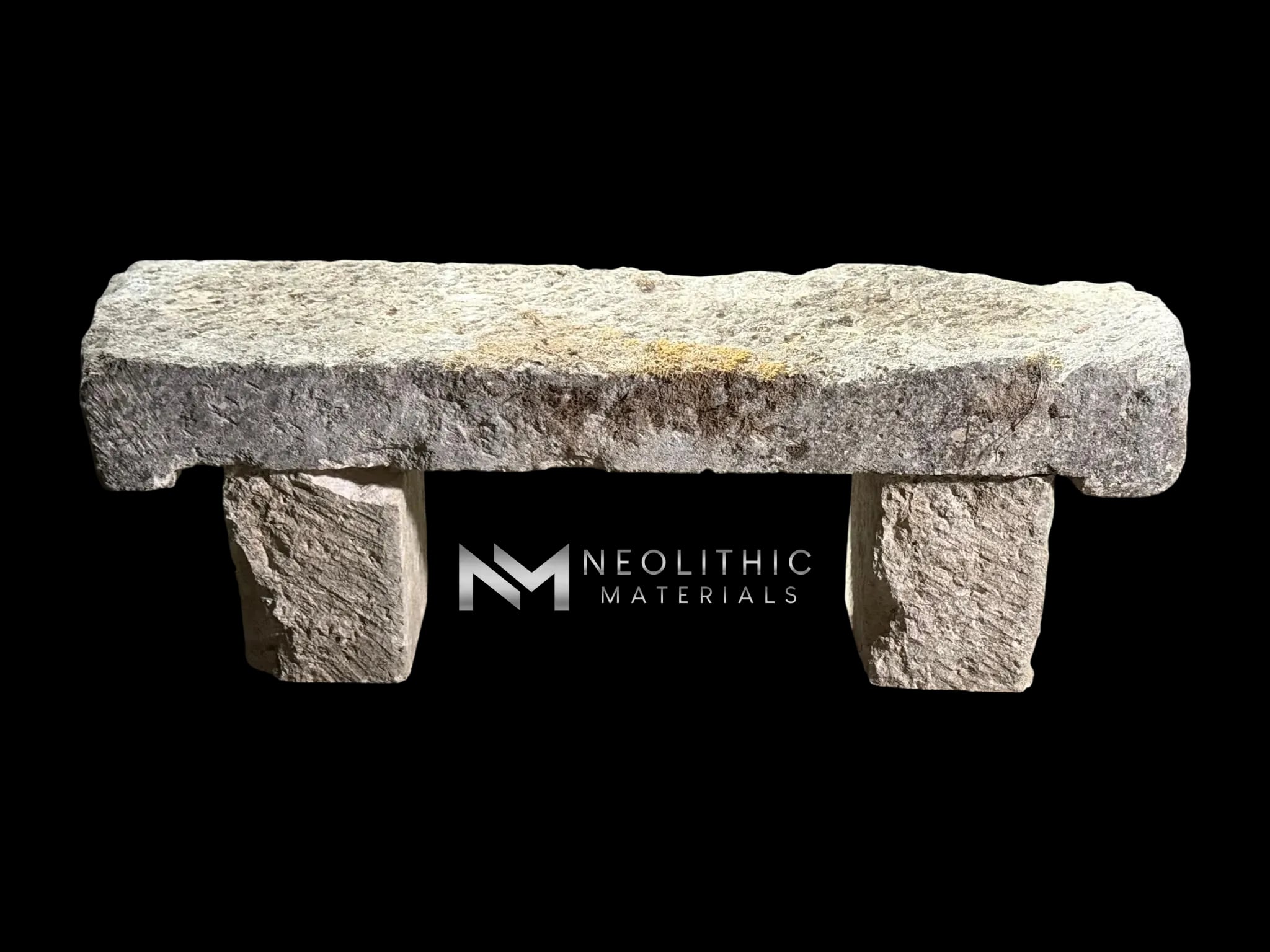 French Antique 19th Century Limestone Bench